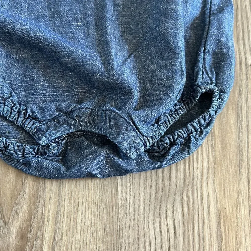 ((2 PIECE)) BABY GAP BABY GIRL 6-12 MONTH SUMMER OUTFITS PINK AND CHAMBRAY